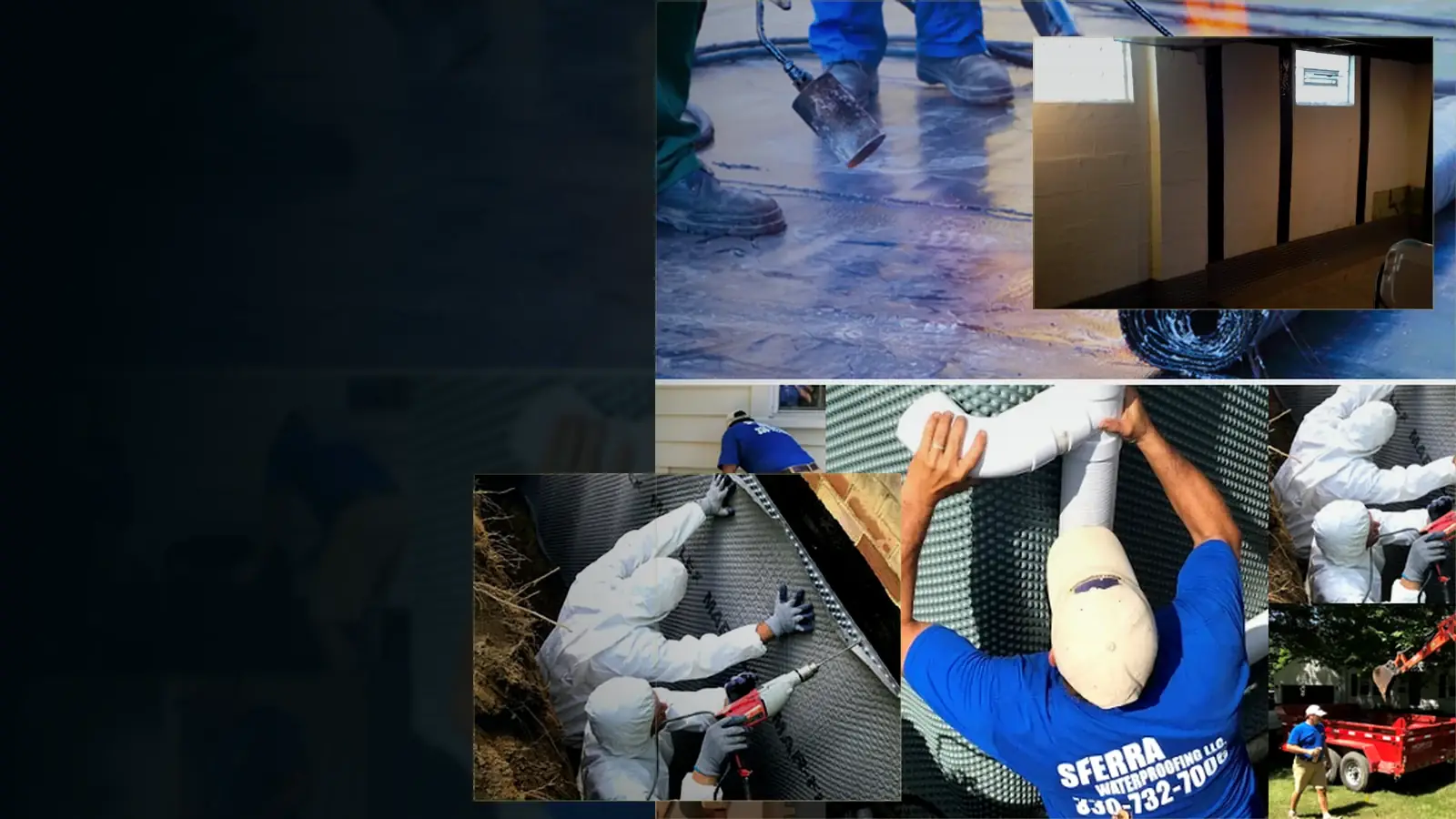 Sferra Waterproofing foundation and basement repair project work