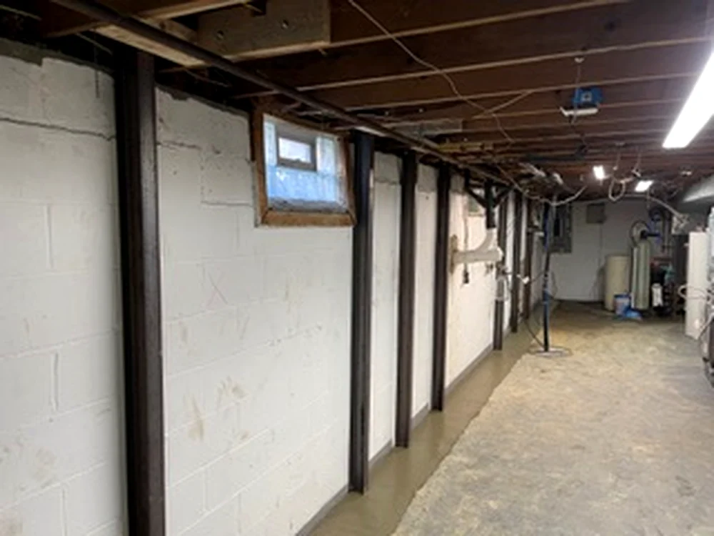 Foundation wall support work by Sferra Waterproofing